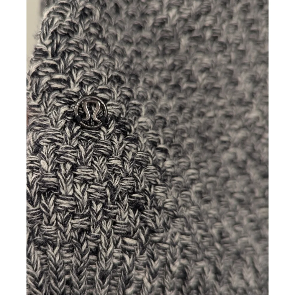 Lululemon Post Practice Knit Cardigan In Ghost Black Size 2